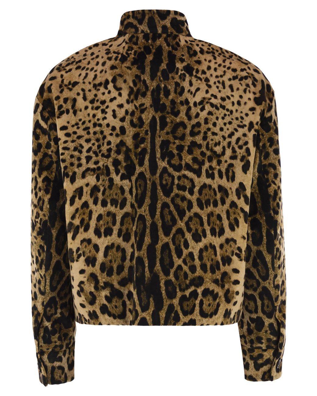 Max Mara Brown Maxmara Studio Mstedro – Cropped Animal-Print Cotton Jacket