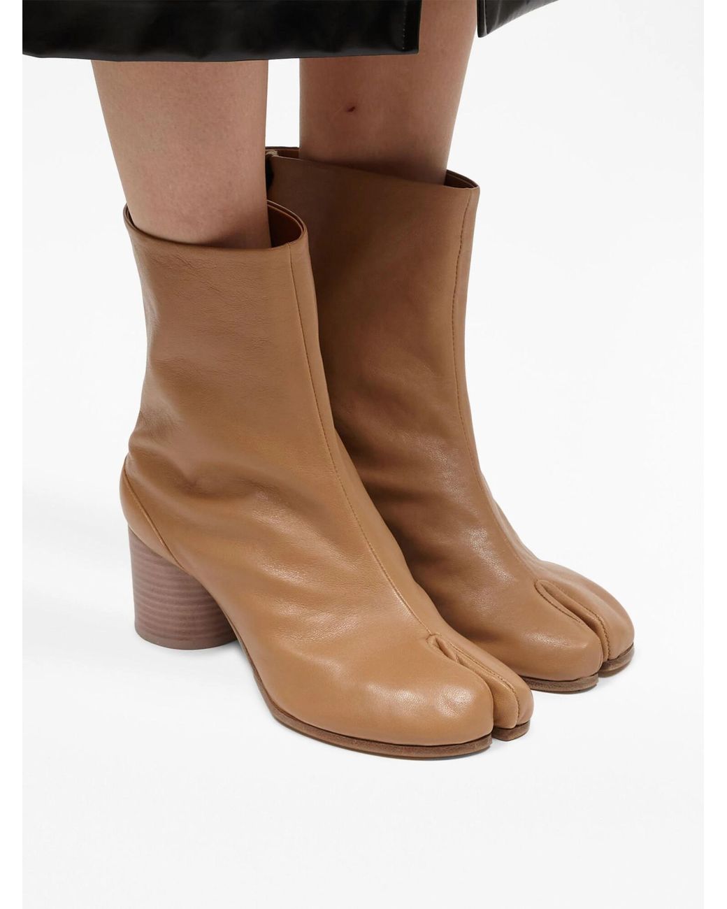 Maison Margiela Brown Tabi 60Mm Leather Ankle Boots for men