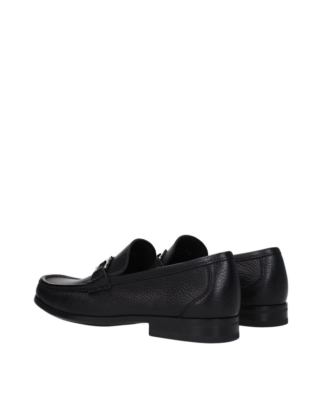 Ferragamo Black Grandioso Loafers Leather