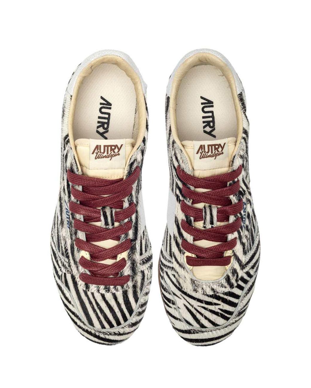 Autry White Windspin Low Wom Pz01 Pony/Crack Zebra
