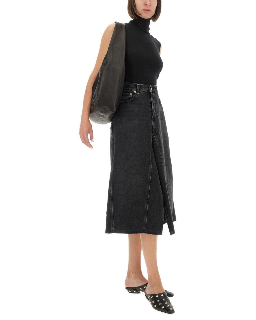 Haikure Black Cotton Skirts