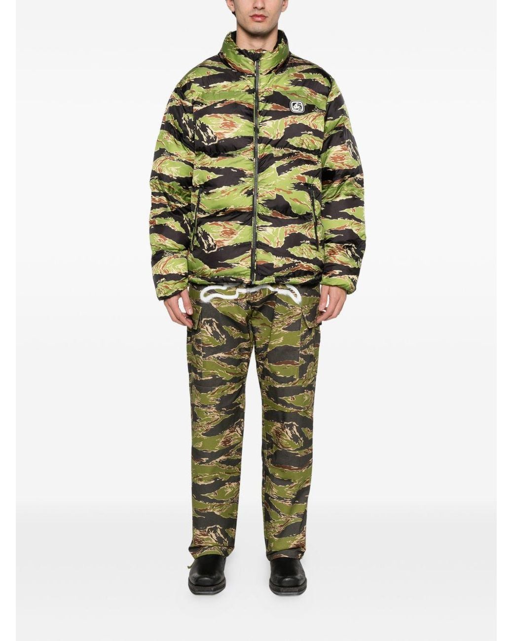 ICECREAM Green Camou Down Jacket