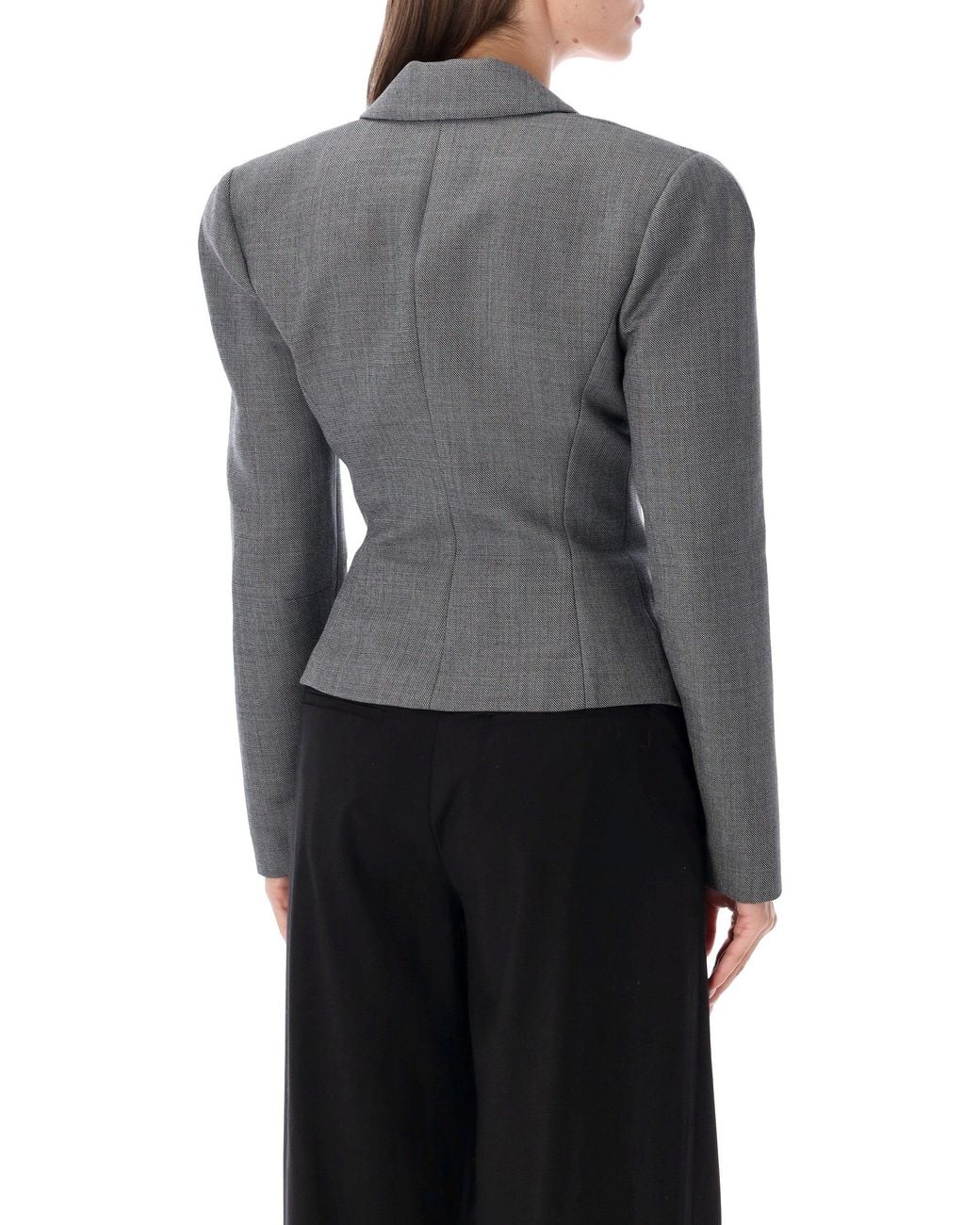 Magda Butrym Gray Fitted Wool Blazer