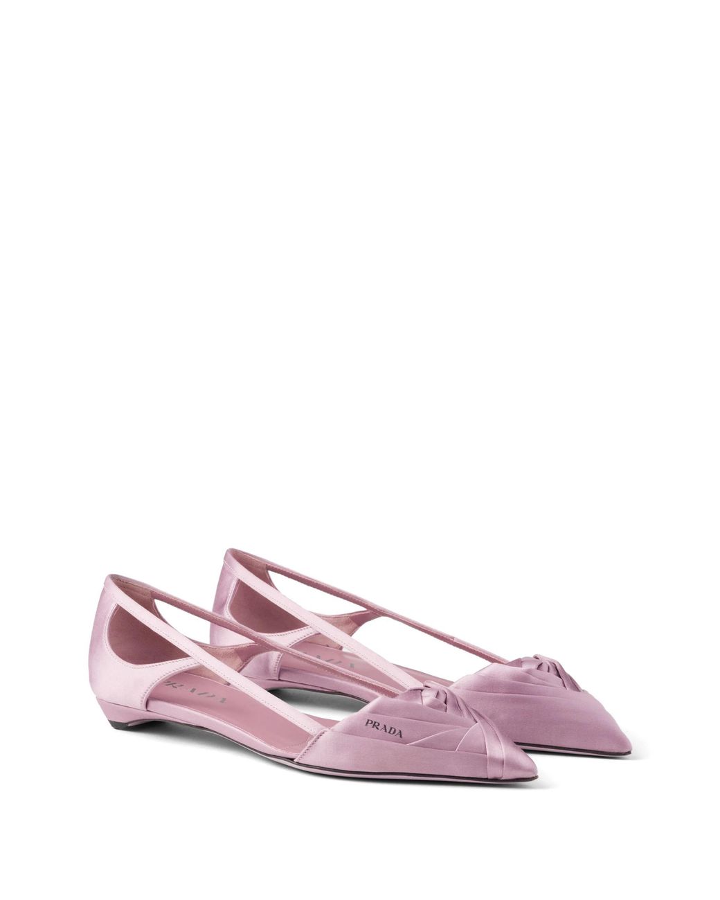 Prada Pink Satin Ballerinas
