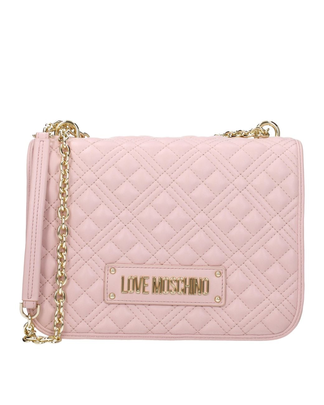 Love Moschino Pink Shoulder Bags Polyurethane