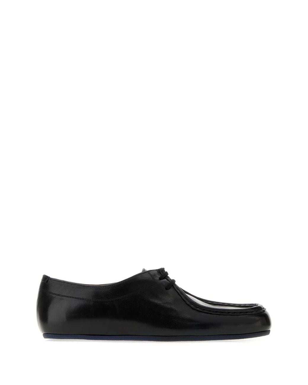 Jil Sander Black Leather Hood Lace Up Shoes