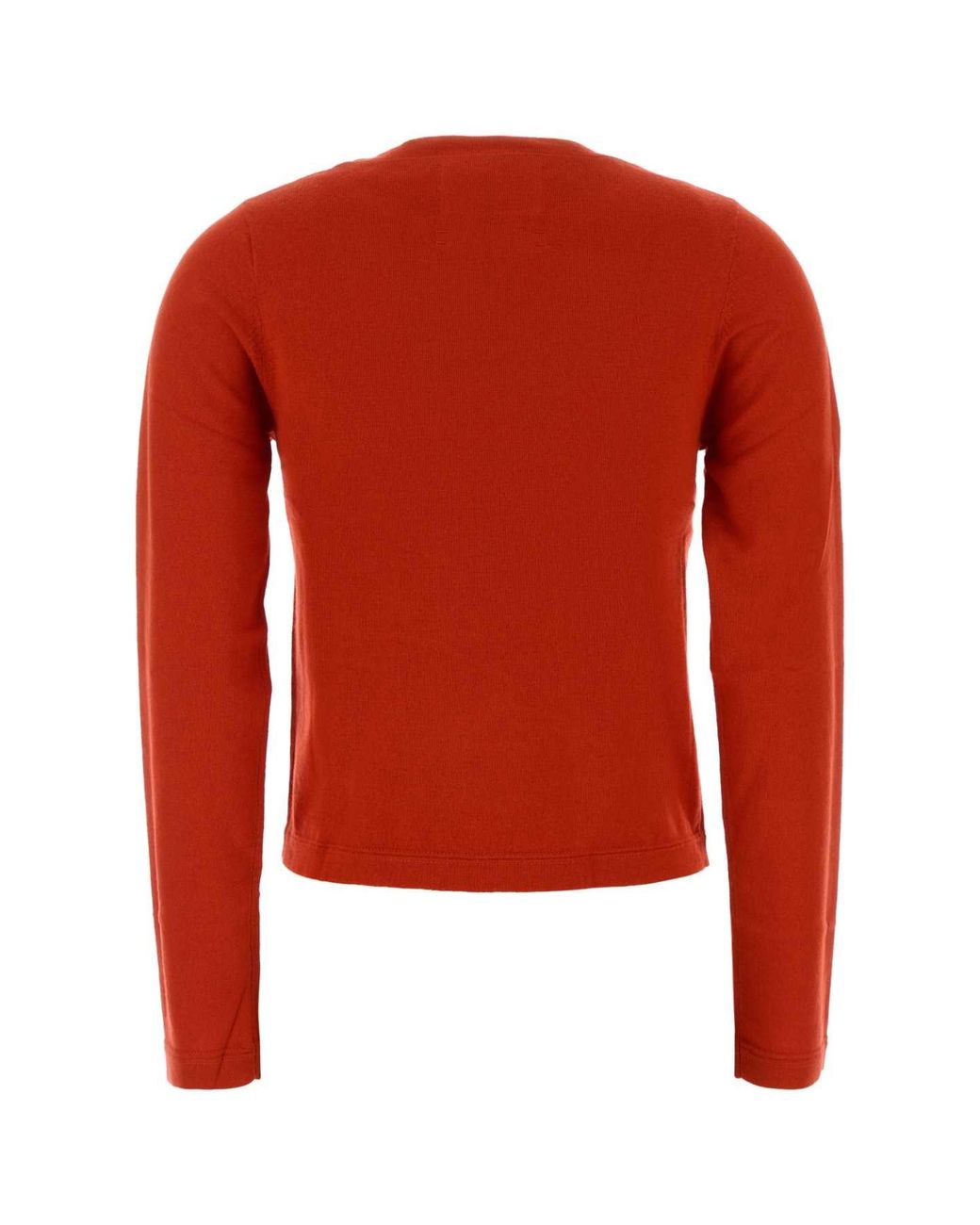 Extreme Cashmere Red Cashmere-Cotton Blend Knit Sweater For