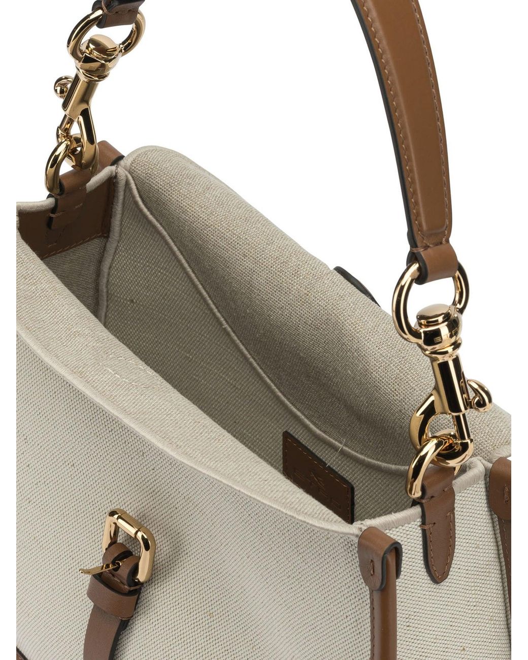 Etro Medium Schoudertas "pony". in het Natural