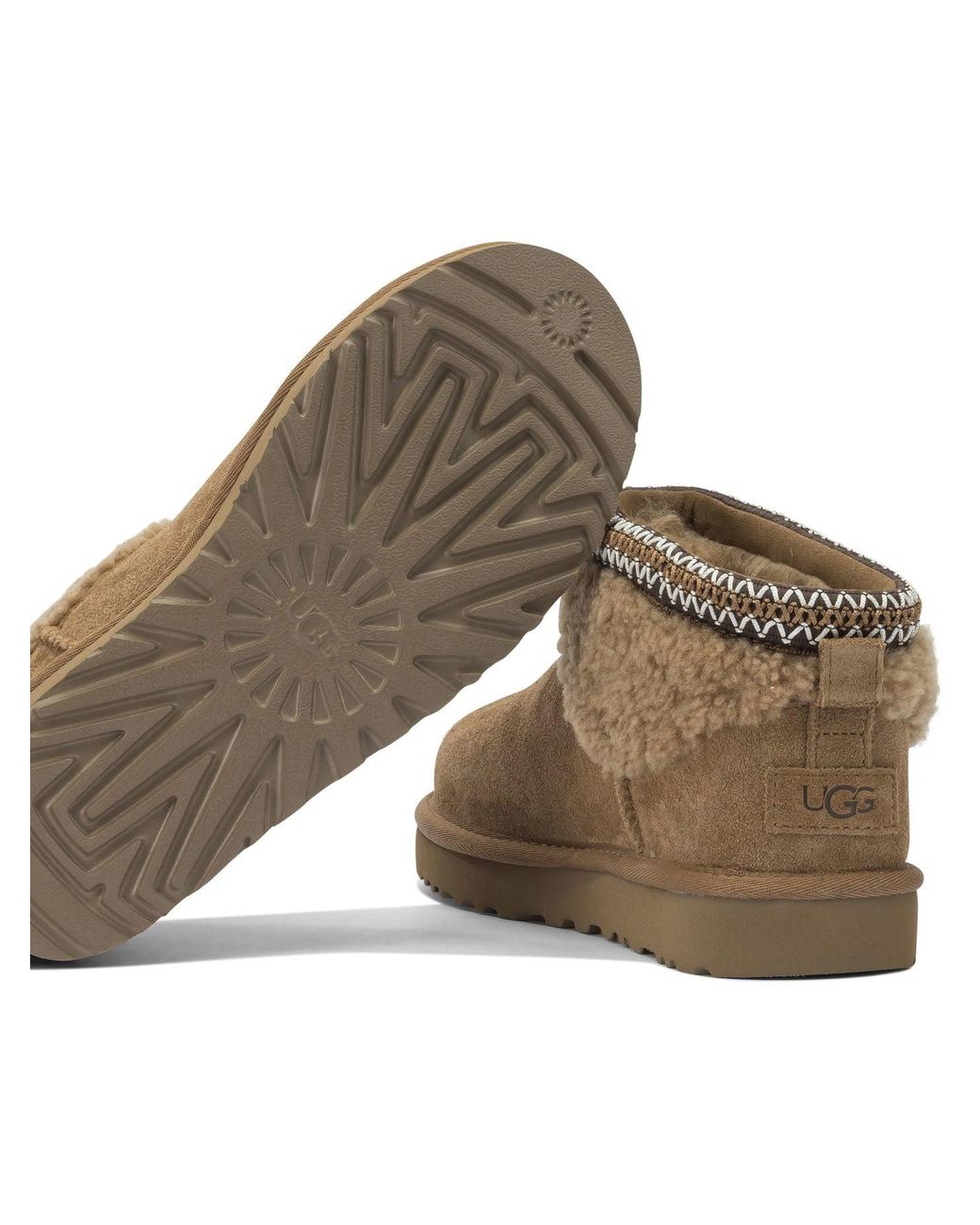 Ugg Brown Classic Ultra Mini Maxi Curly