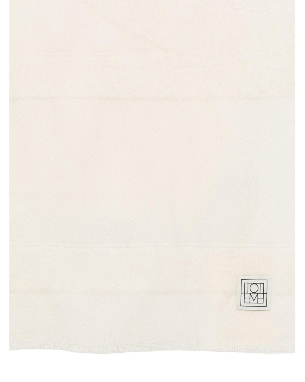 Totême Natural Wool Monogram Scarf
