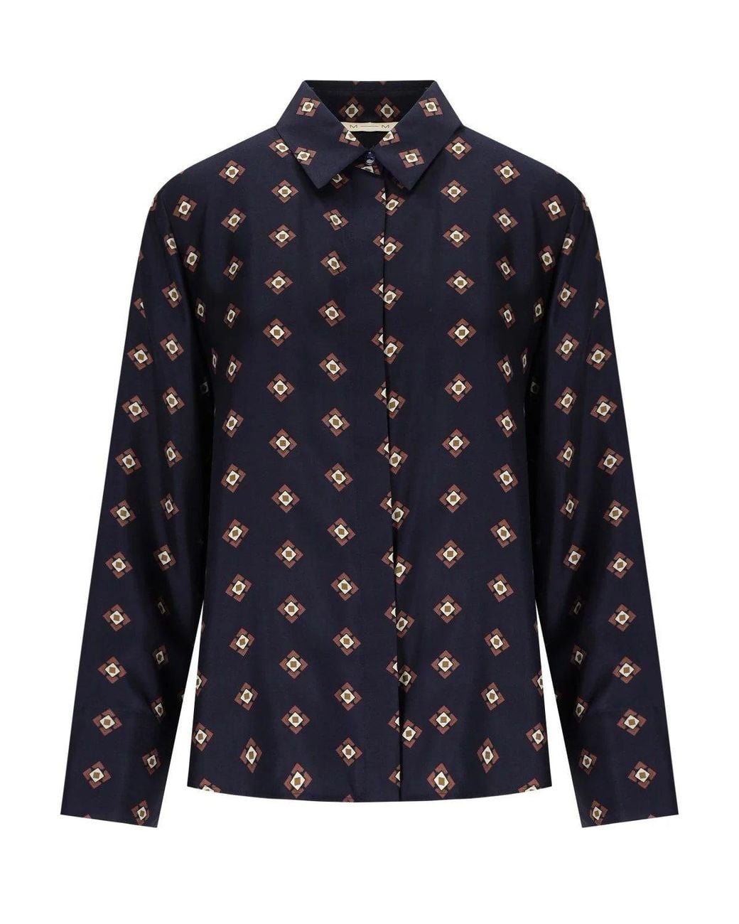 Max Mara Blue Disco Patterned Shirt