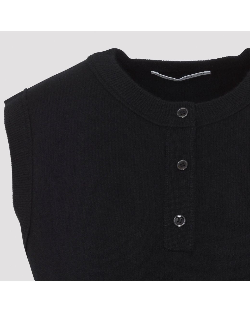 Aurel Half Placket Vest Studio Nicholson de color Black