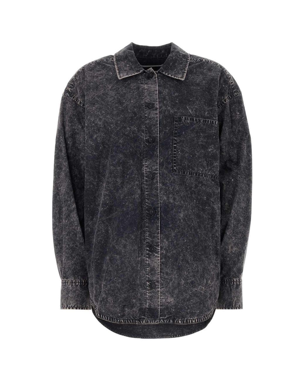T By Alexander Wang Gray Cotton Oversize Shirt