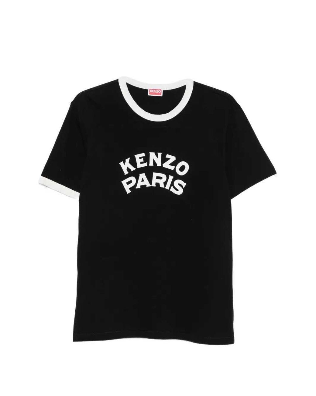 KENZO Black Paris Emblem T Shirt