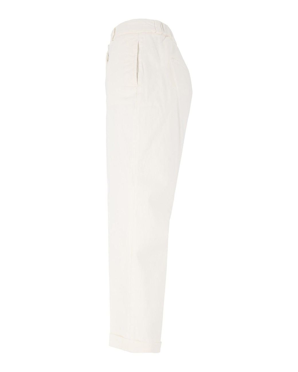 Peserico White Tailored Straight-Leg Formal Pants