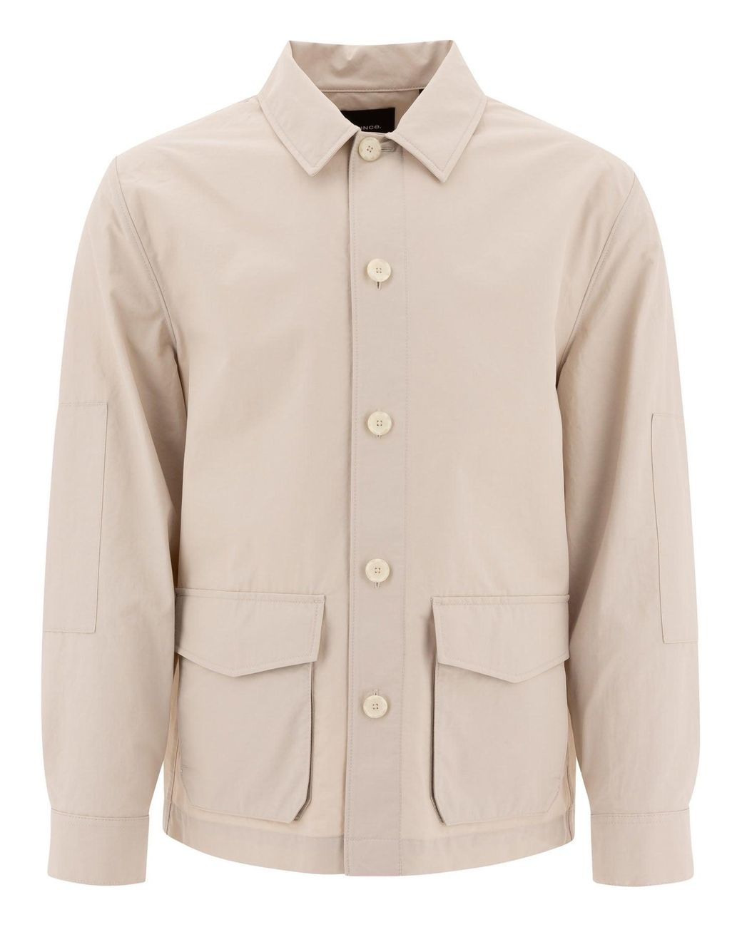 Vince Cotton Blend Utility Jacket in Natural für Herren