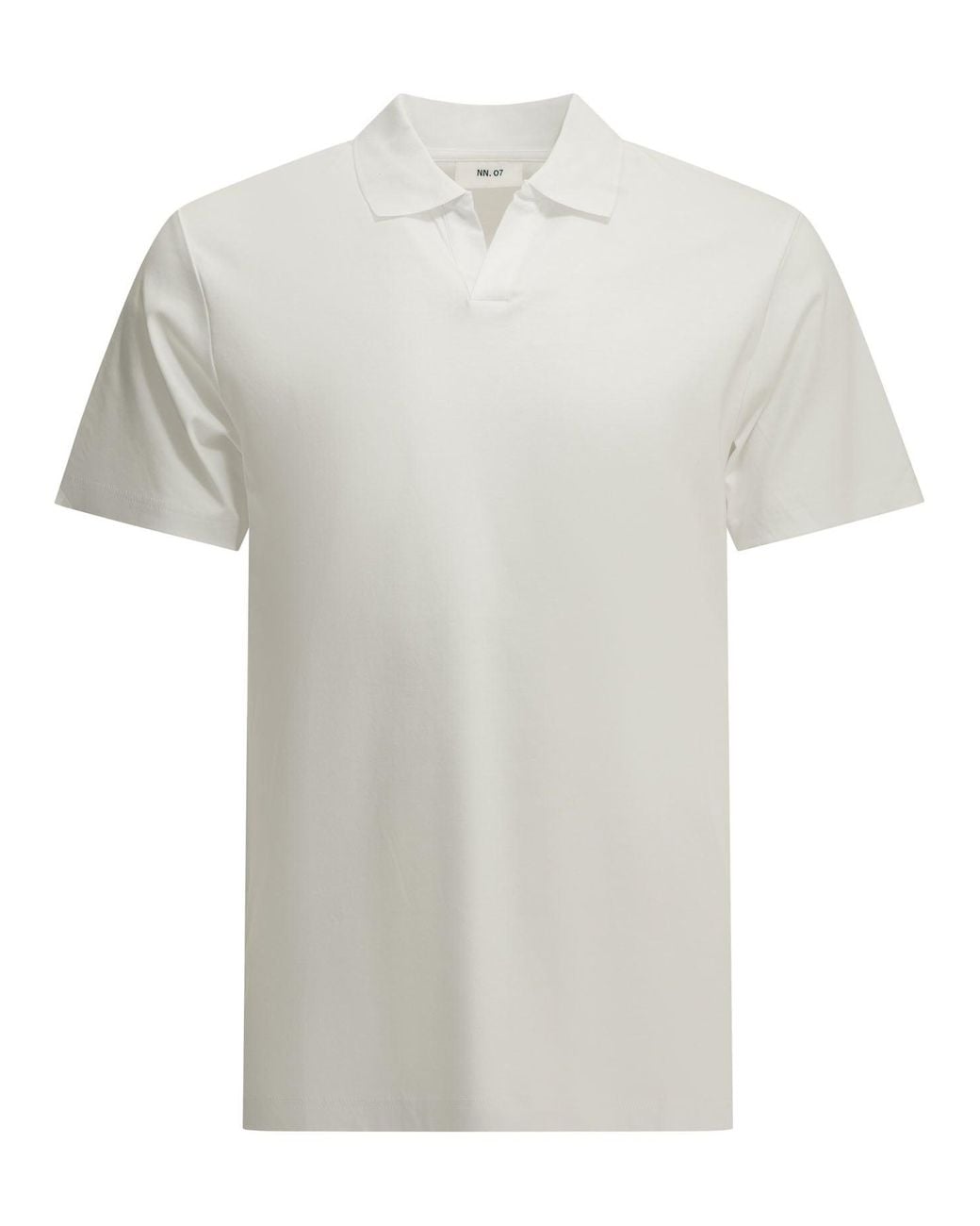 NN07 White "Paul" Buttonless Polo Shirt