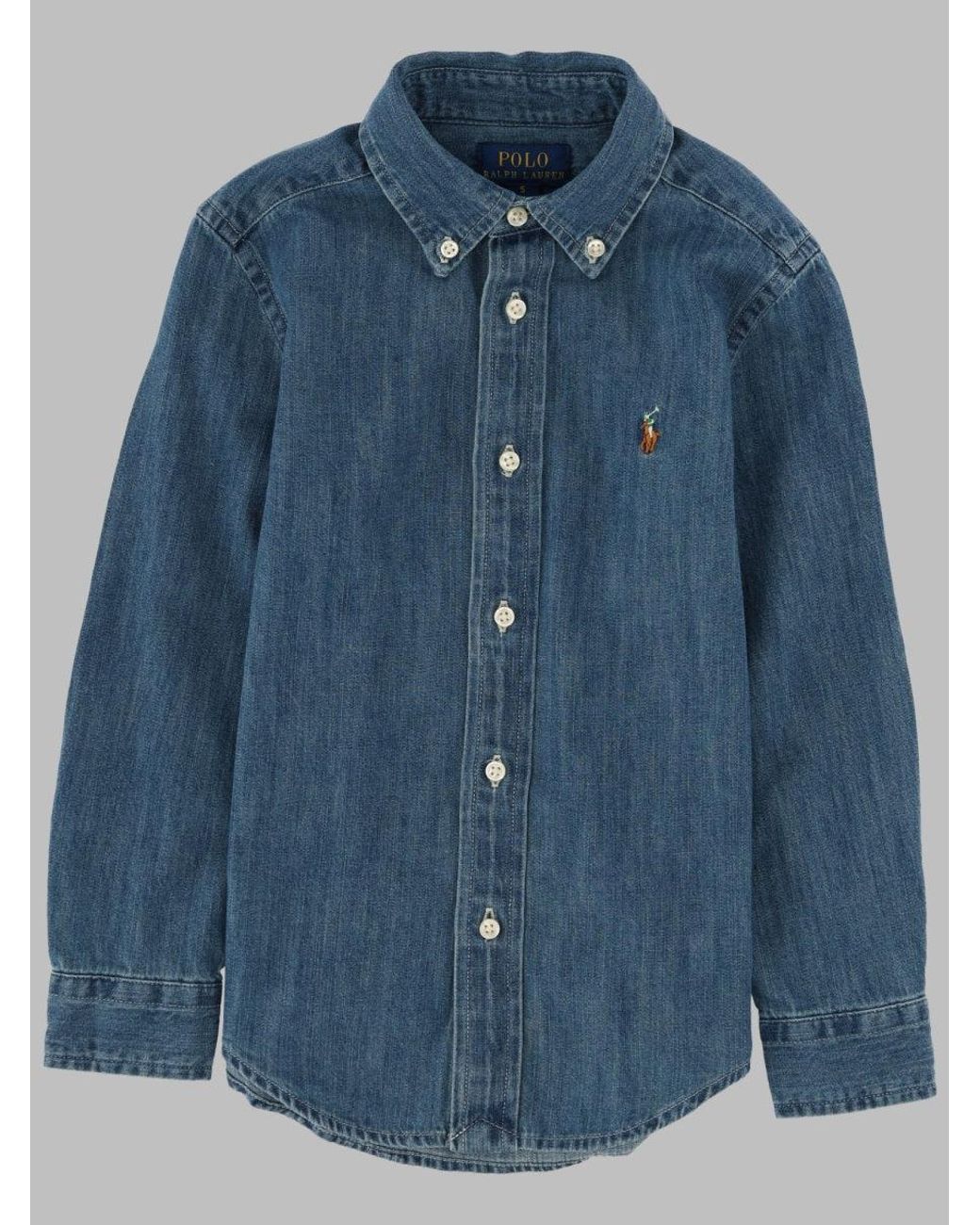 Polo Ralph Lauren Blue Mini Denim Shirt For Boys