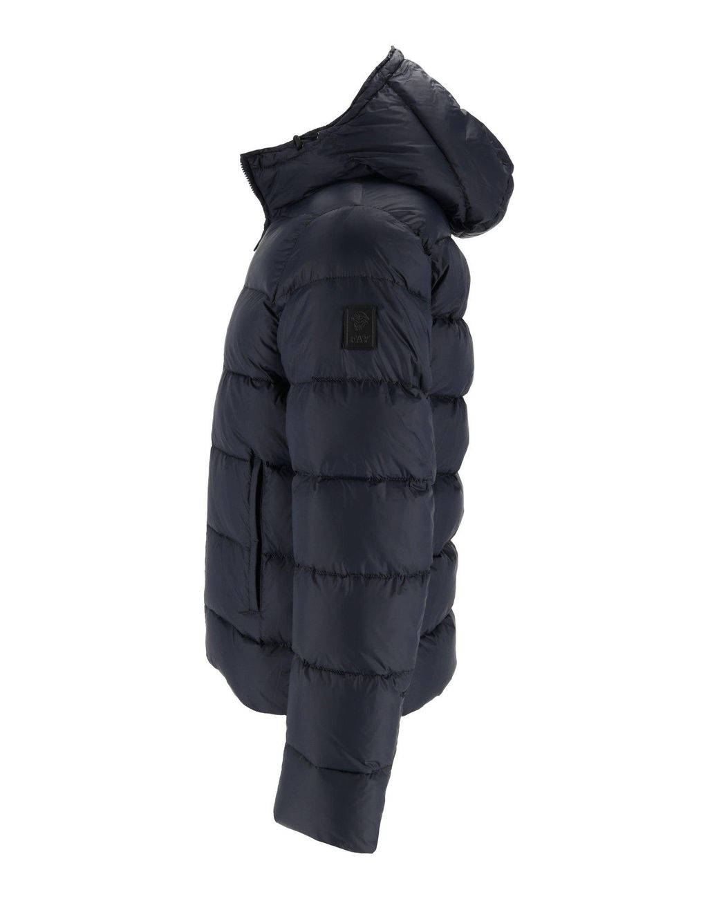 Fay Blue Hooded Cropped Padded Down Jacket