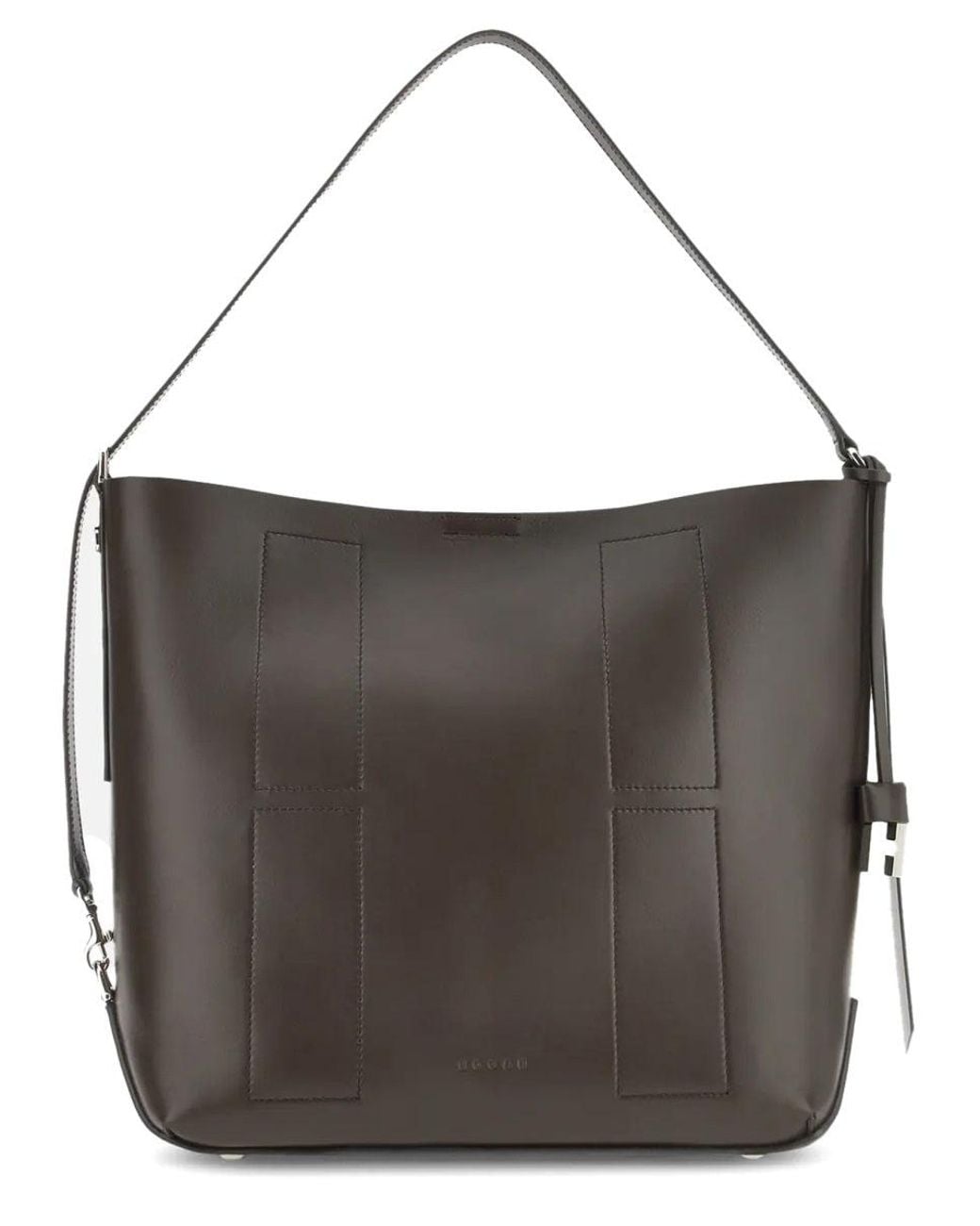 Hogan Black Medium Hobo Bag Hocket Calfskin Shoulder