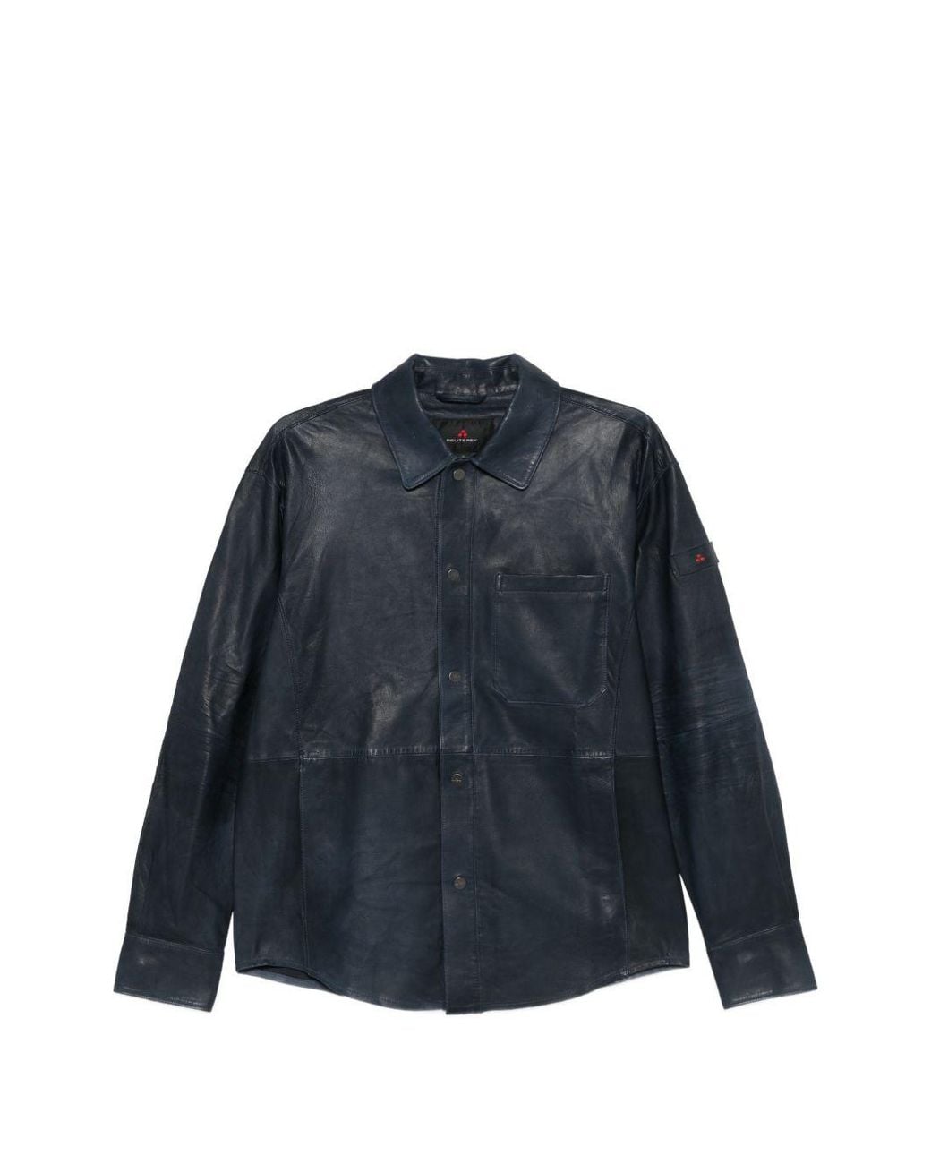 Peuterey Blue Todd Leather Jacket