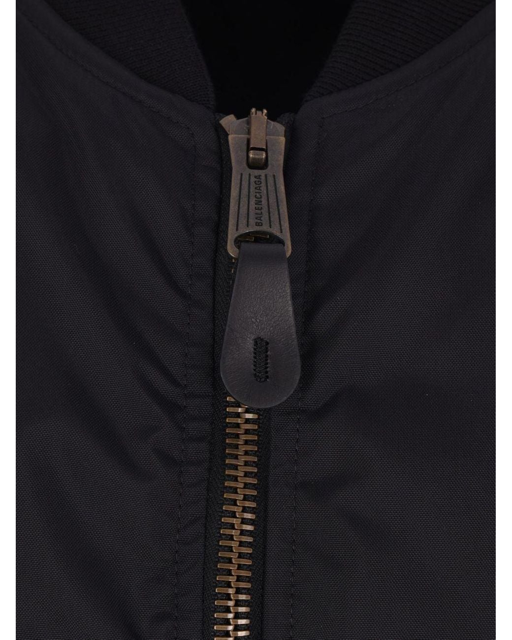 Balenciaga Black Large Fit Bomber Jaket for men