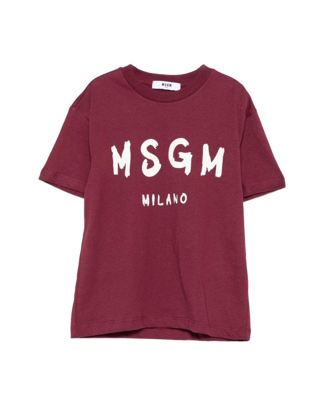 MSGM Red T-Shirt With Logo