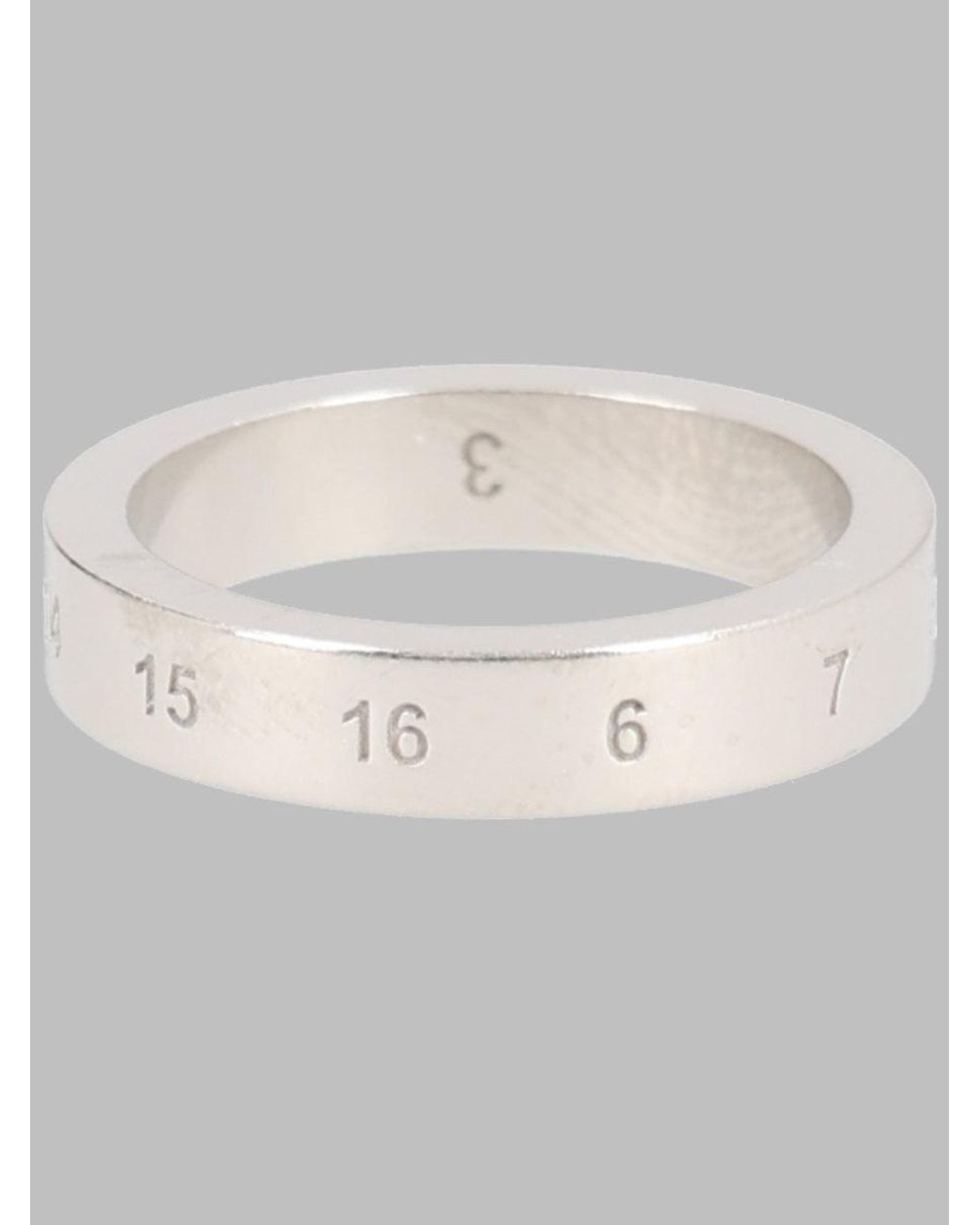 Maison Margiela Gray Logo Ring Rings