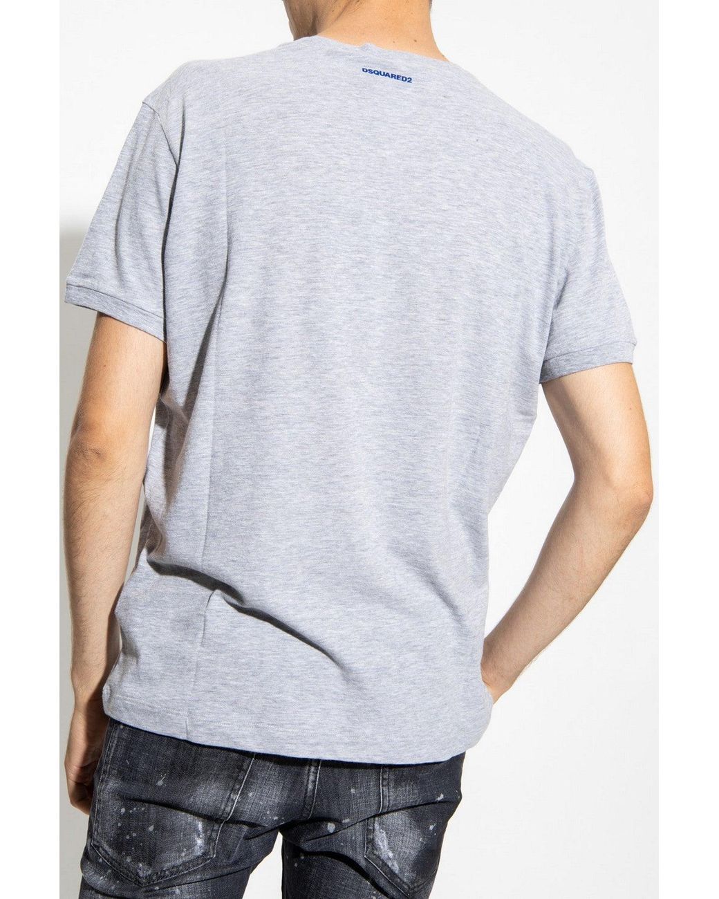 DSquared² T-shirt Grijs in het White voor heren