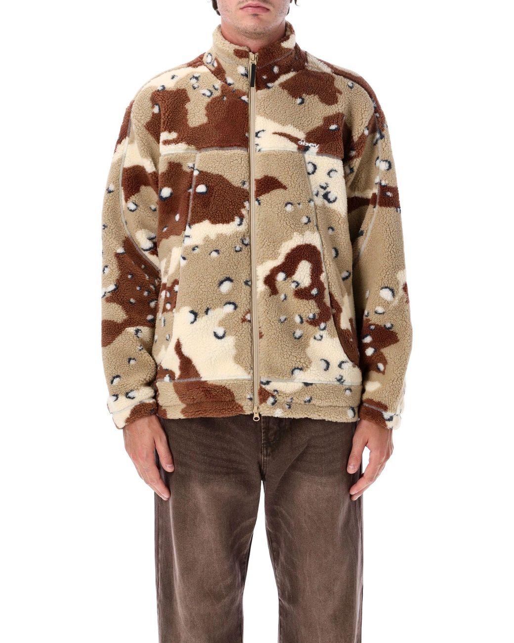 Obey Multicolor Sherpa Fleece Zip Jacket