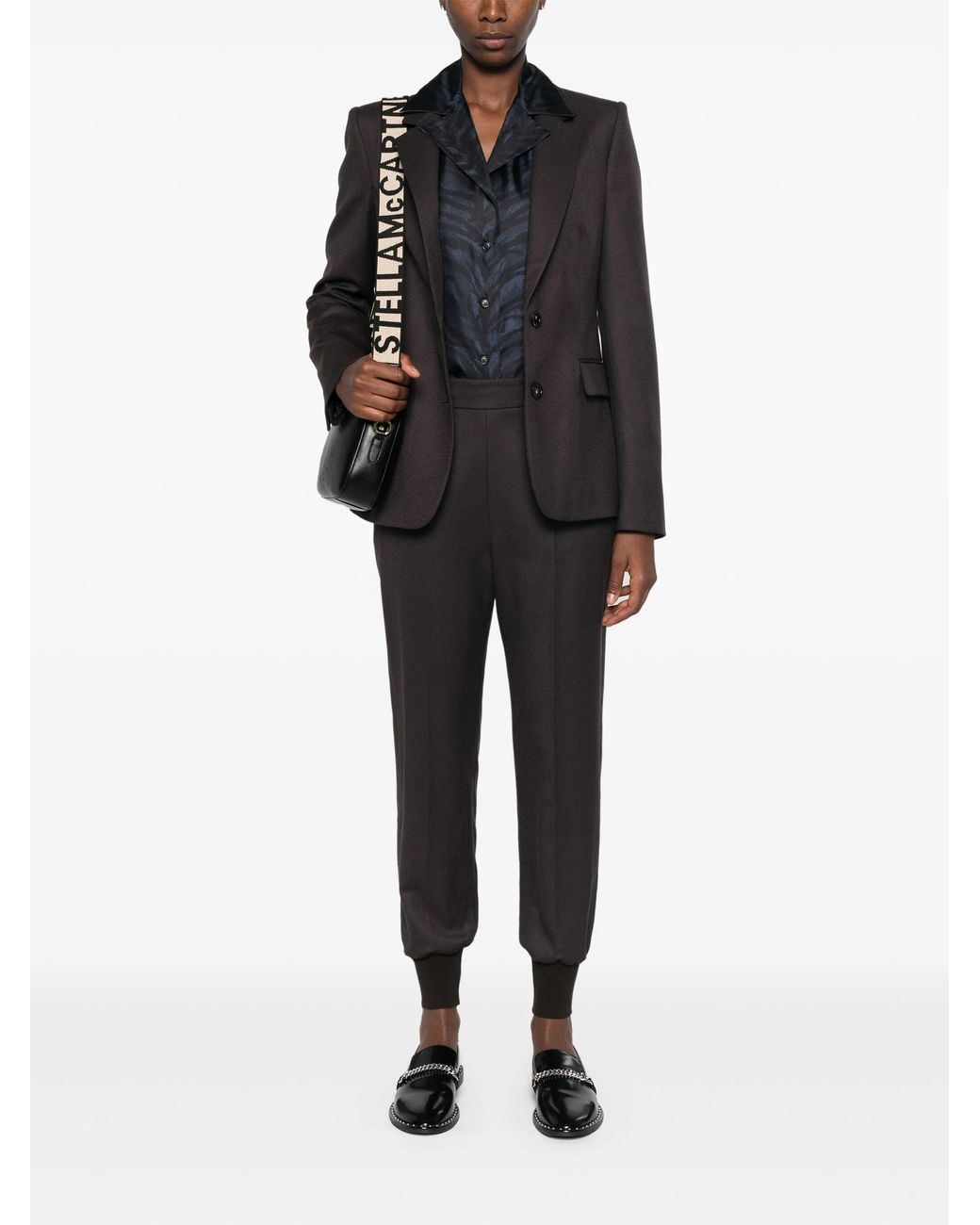Stella McCartney Black Wool Tapered Trousers
