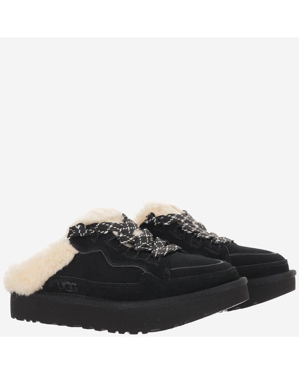Ugg Black Mules Lowmel Suede