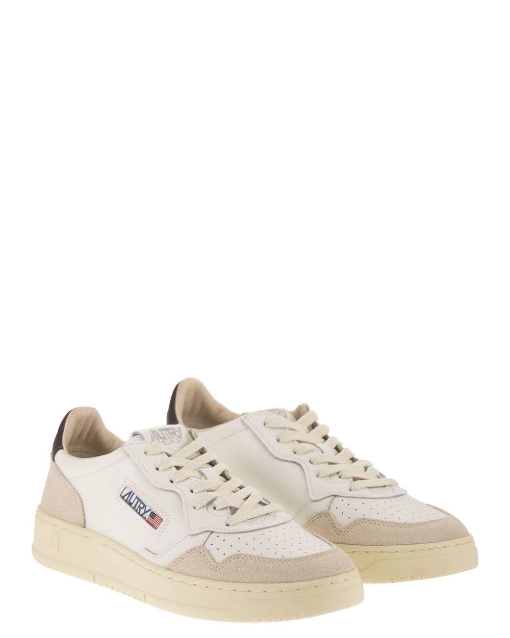Autry Multicolor Medalist Low Leather And Suede Sneakers
