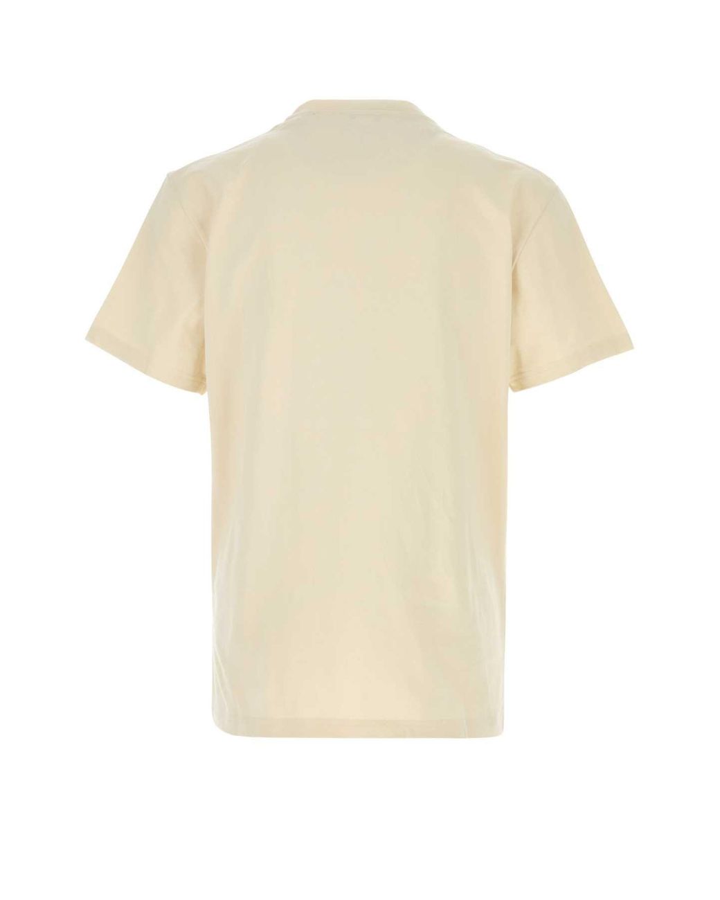 McQueen White Cream Cotton T-Shirt for men