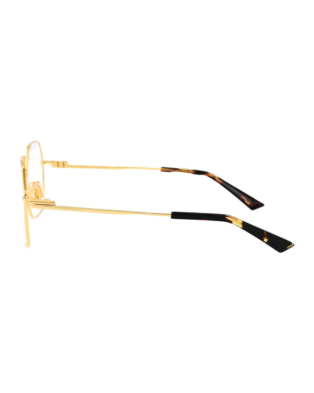 Bottega Veneta Metallic Metal Optical Glasses