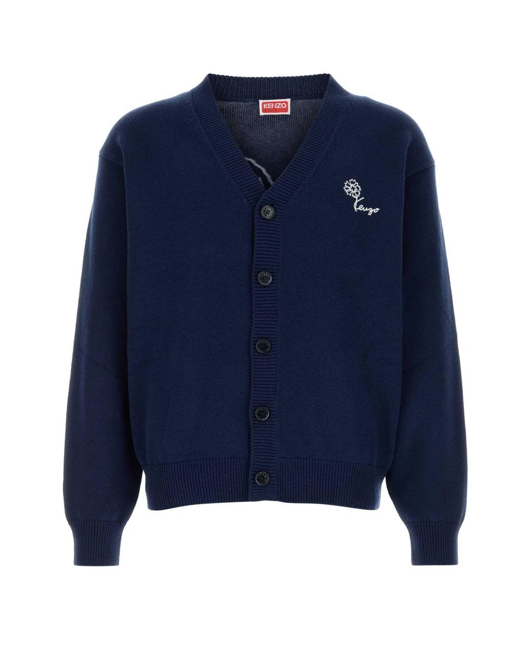 KENZO Blue Tulip Cardigan for men