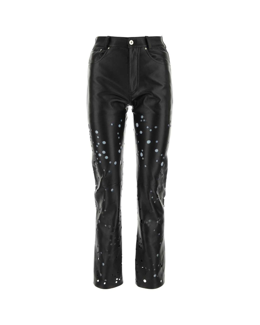 DURAZZI MILANO Black Leather Pant