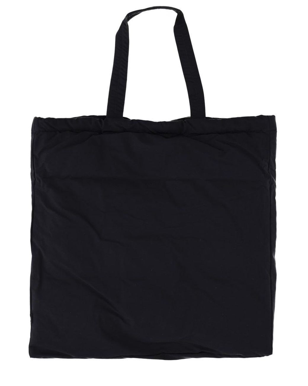 Aspesi Black Shopper Bag Cotton Polyester Handbags