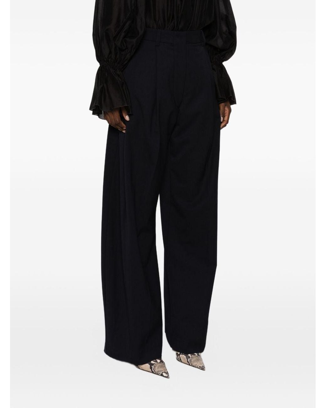 THE LATEST White Billie Wool Blend Trousers