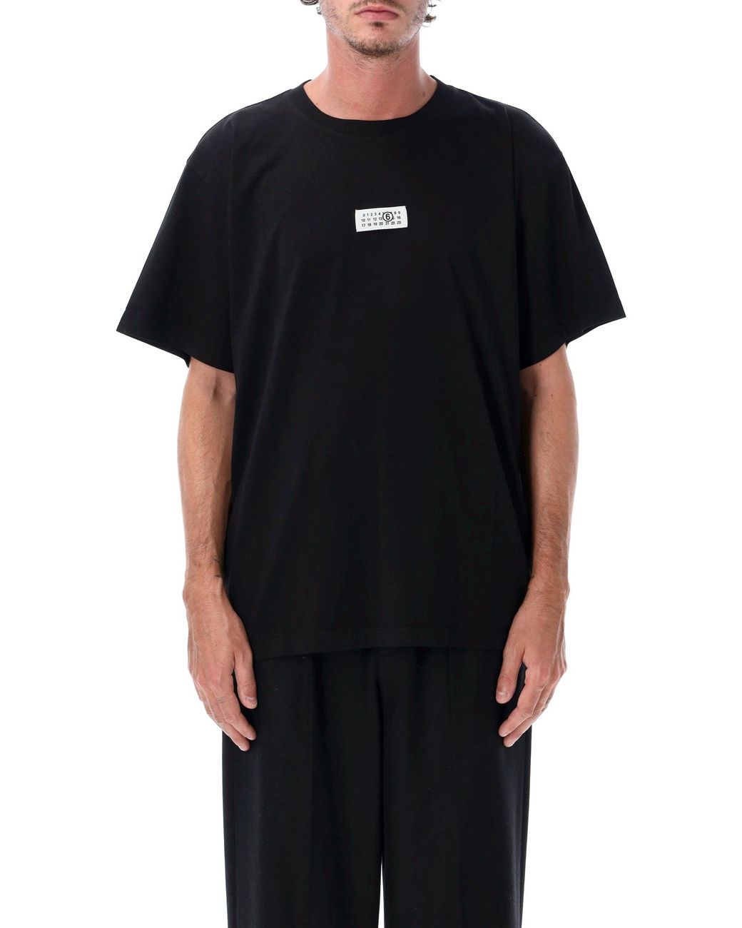 MM6 by Maison Margiela Black T Shirts And Polos