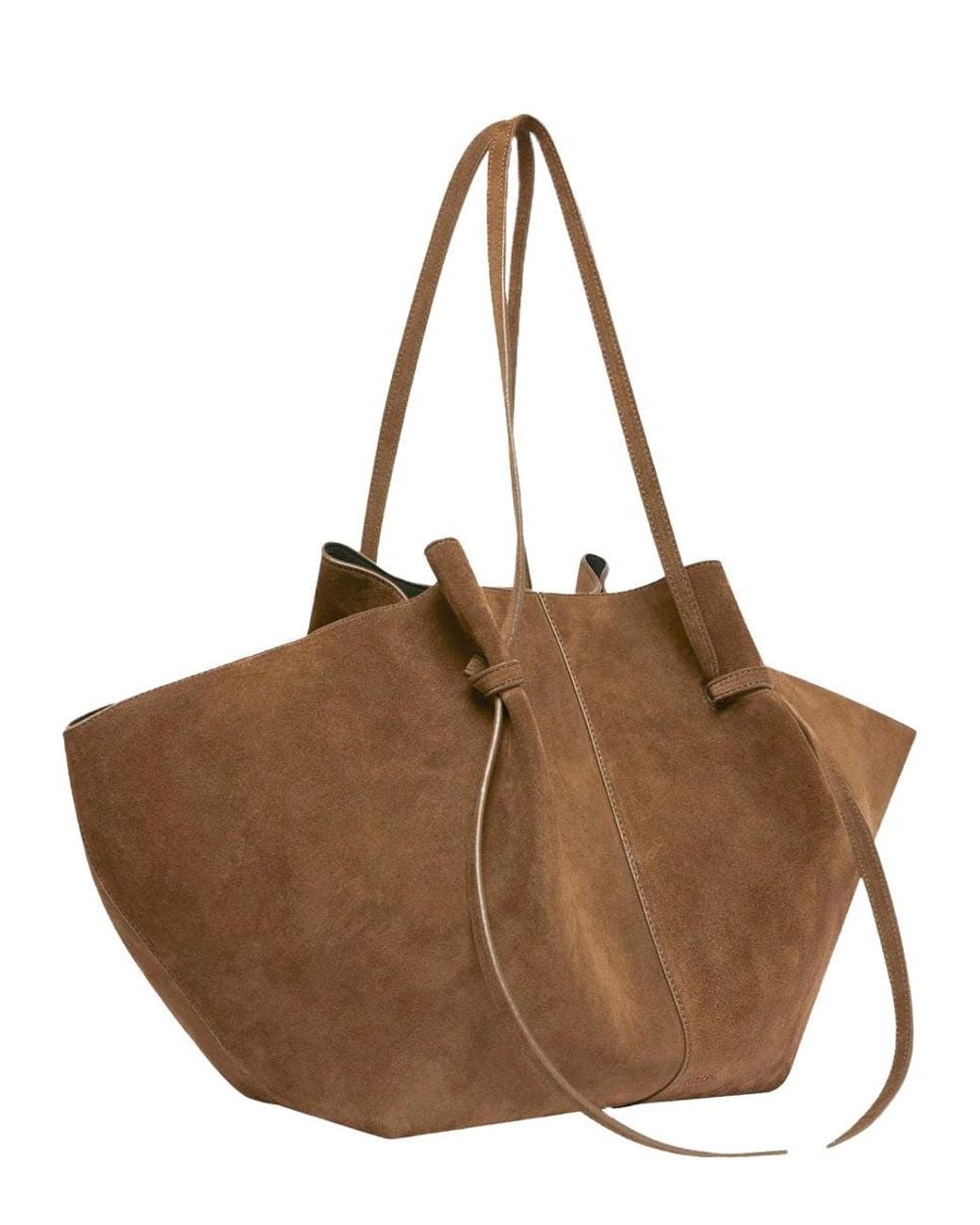 Yuzefi Brown Large Suede Tote Bag