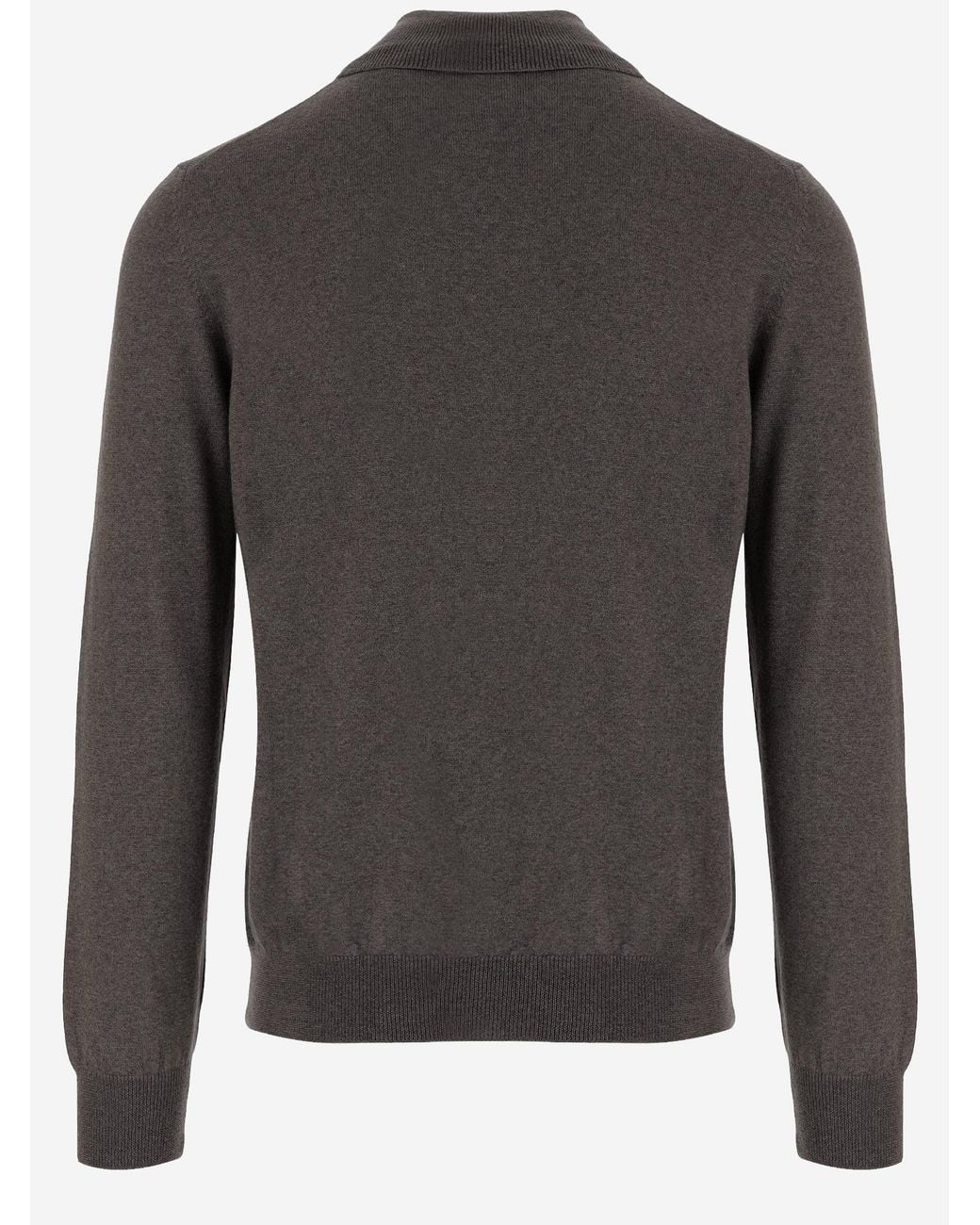 Tagliatore Gray Wool Turtle Neck Sweater