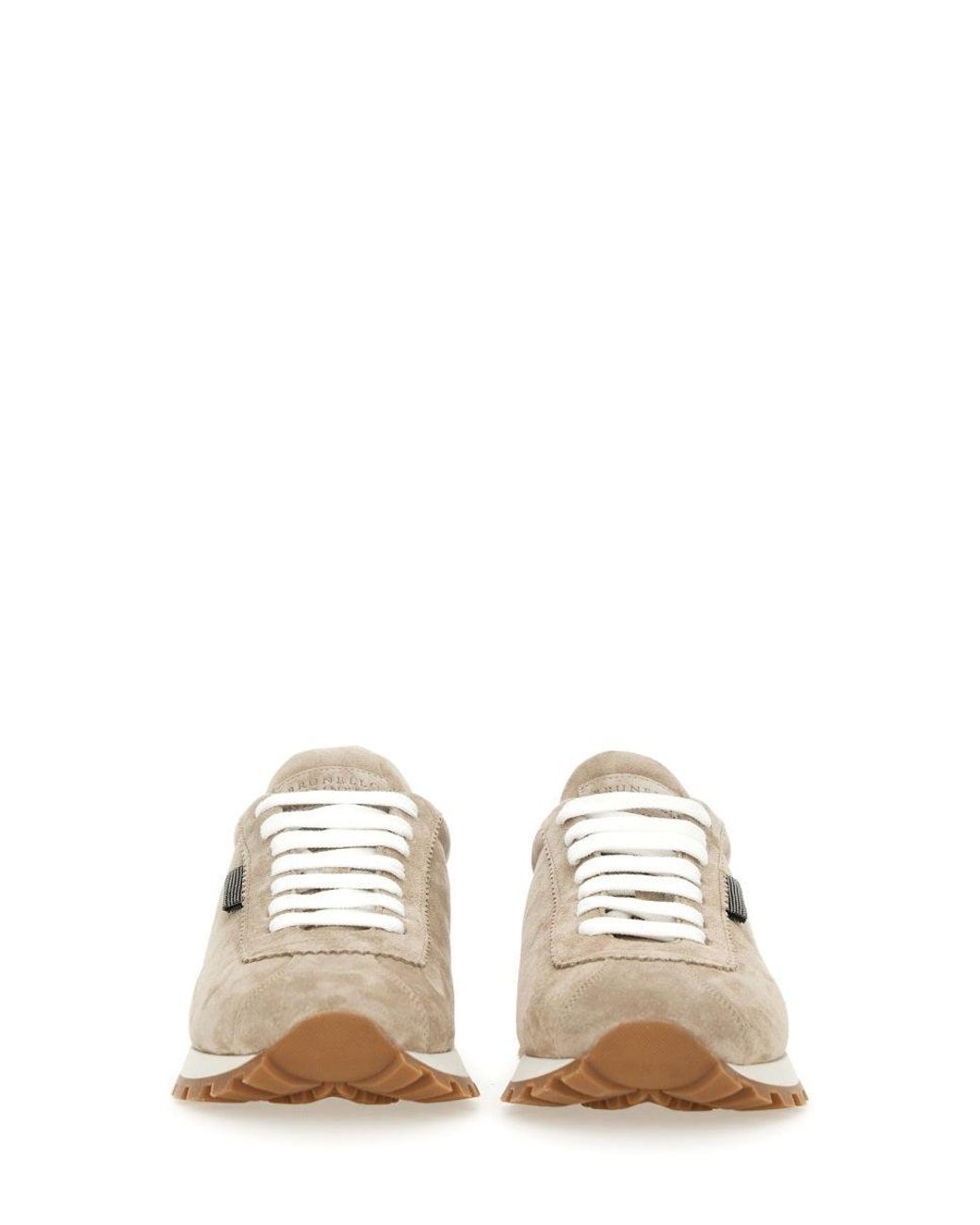 Brunello Cucinelli Natural Leather Running Sneakers