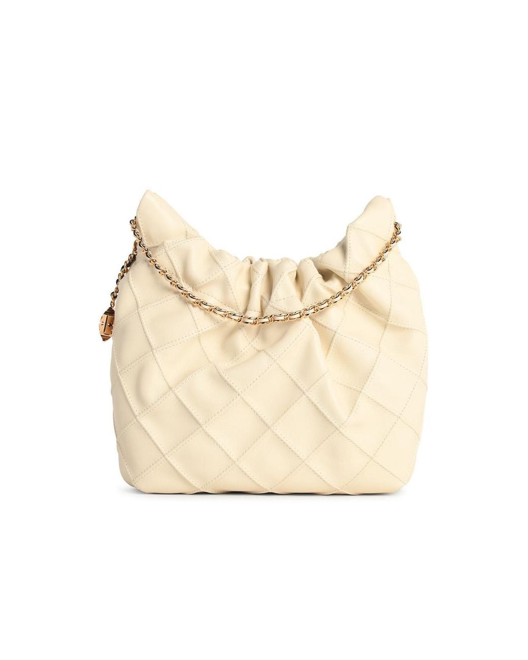 Tory Burch Natural 'Fleming' Lear Mini Bag