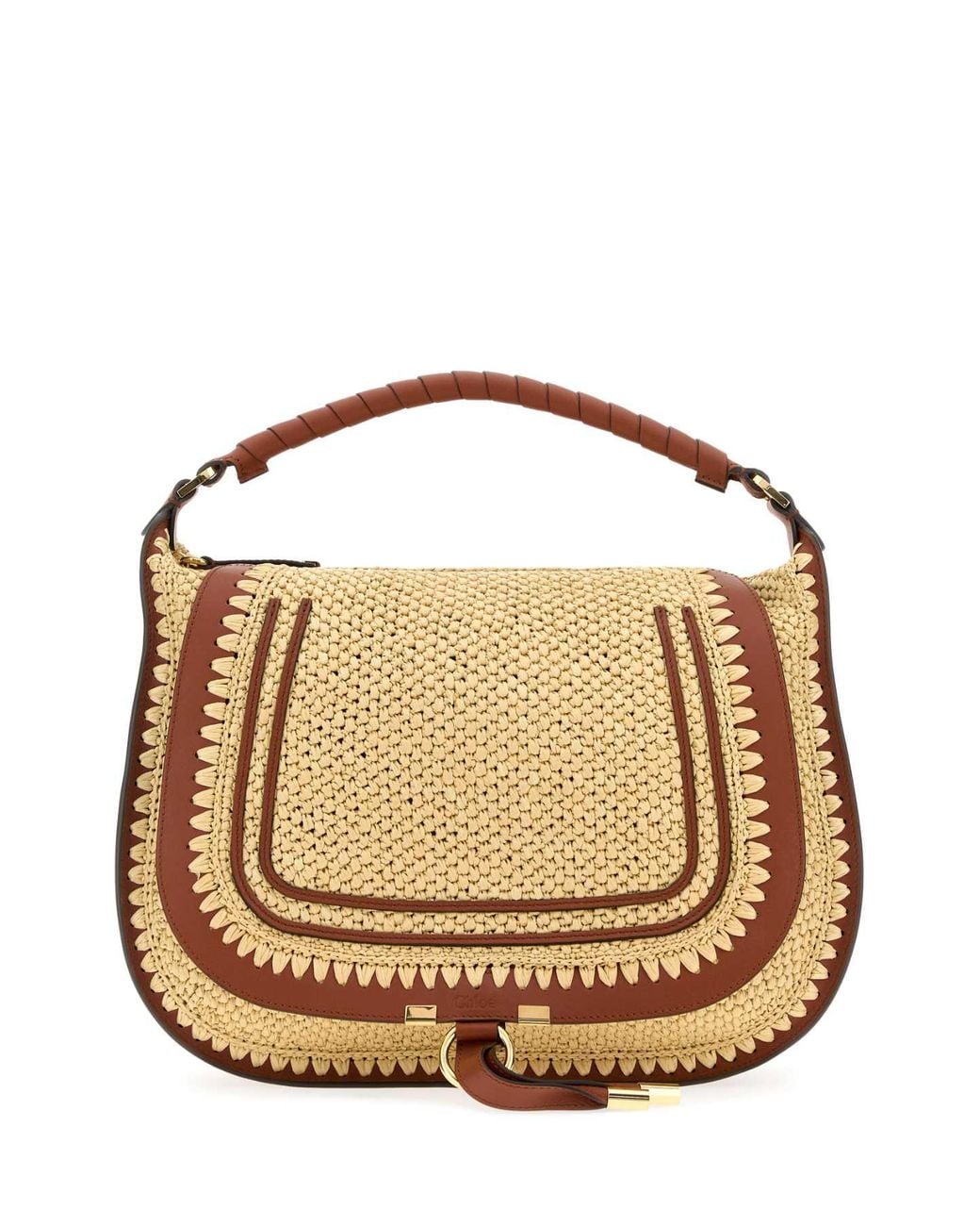 Chloé Metallic Raffia Marcie Handbag