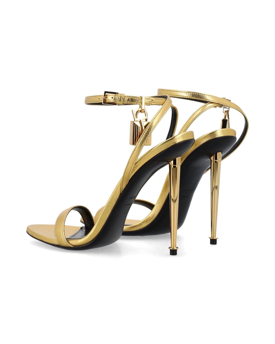 Tom Ford Padlock Metallic Sandals