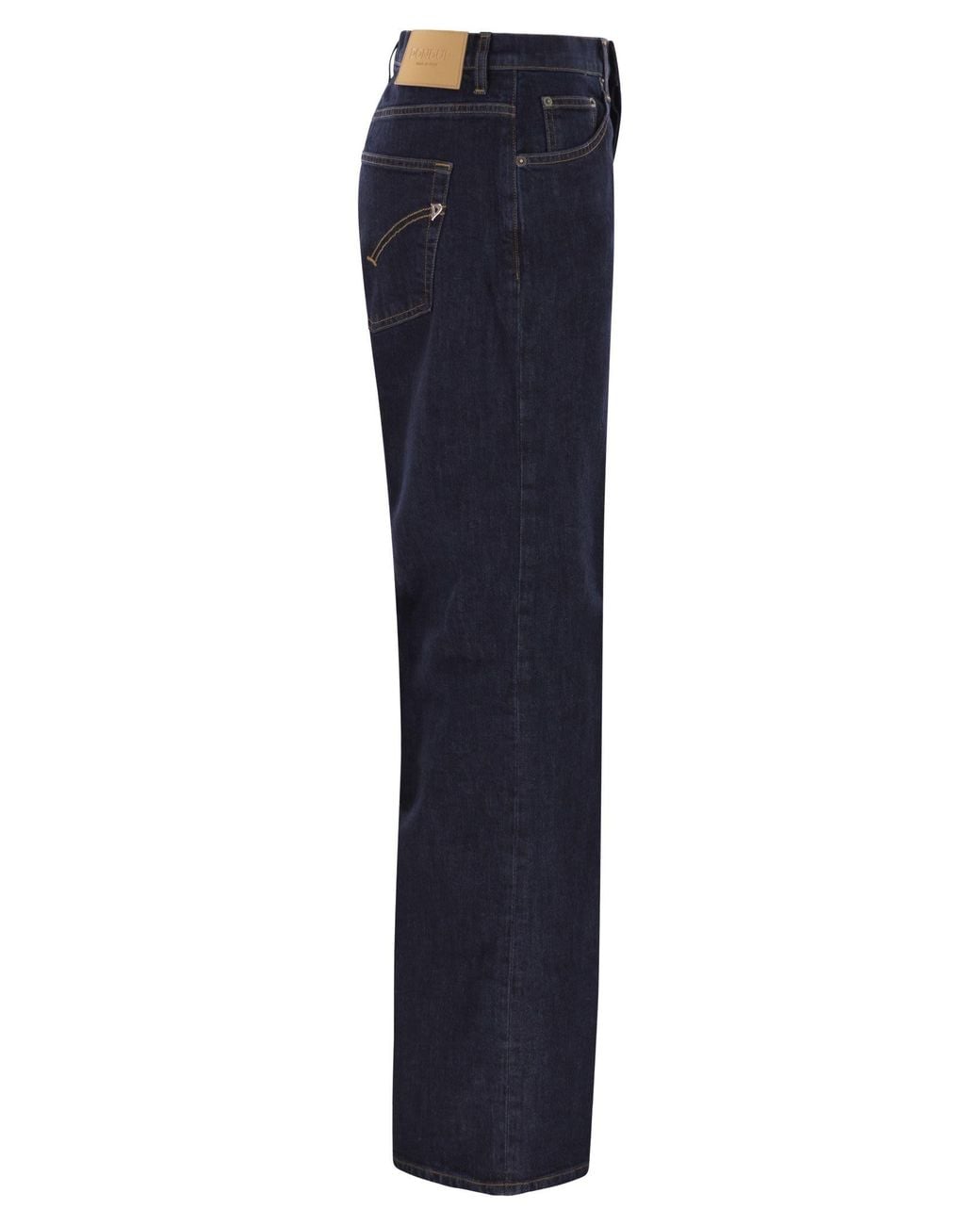 Dondup Blue Jacklyn Wide Leg Stretch Denim Jeans