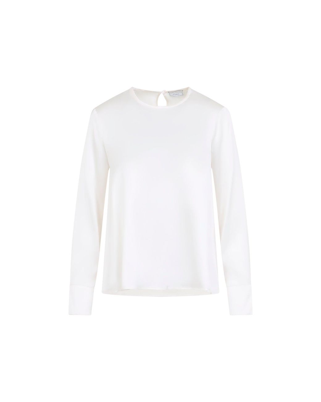 Peserico White Ghiaccio Silk Blouse
