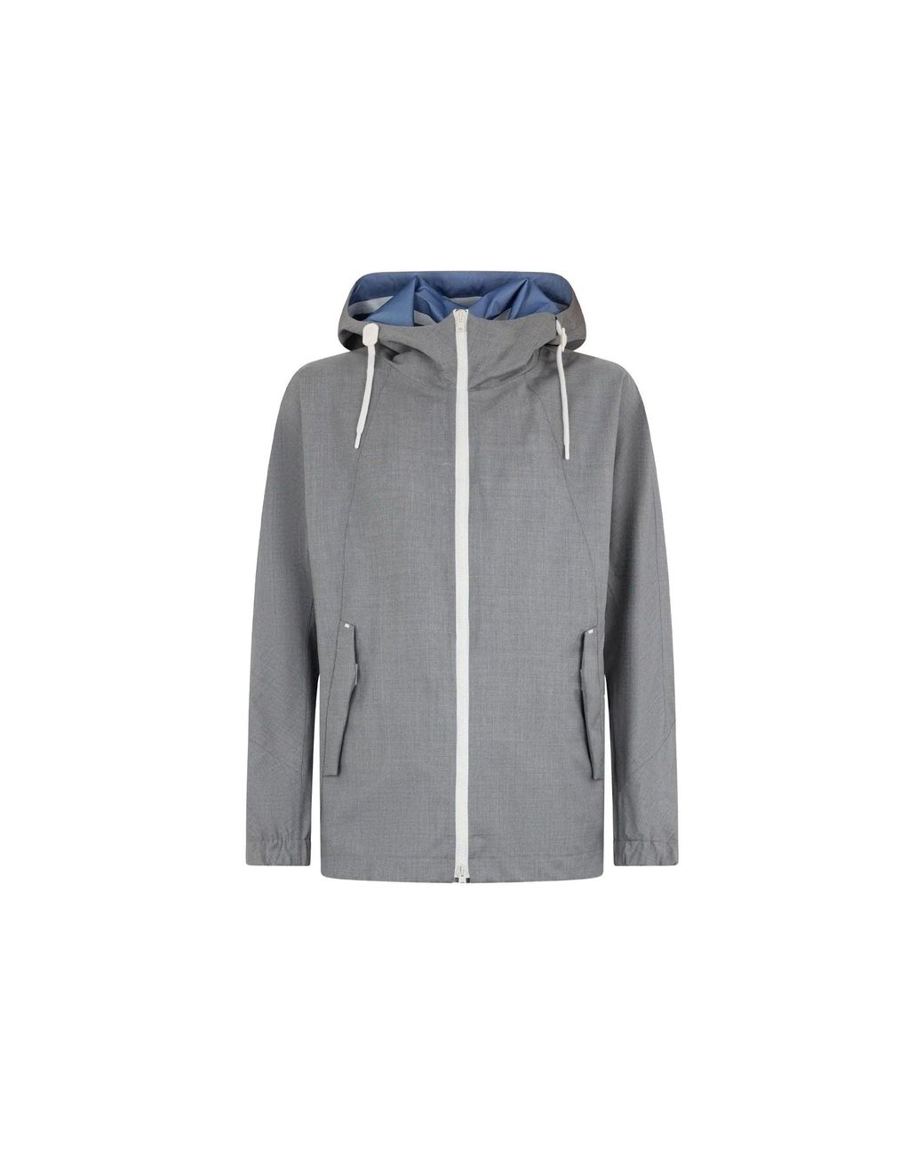 Herno Wollen Jack Met Capuchon in het Gray
