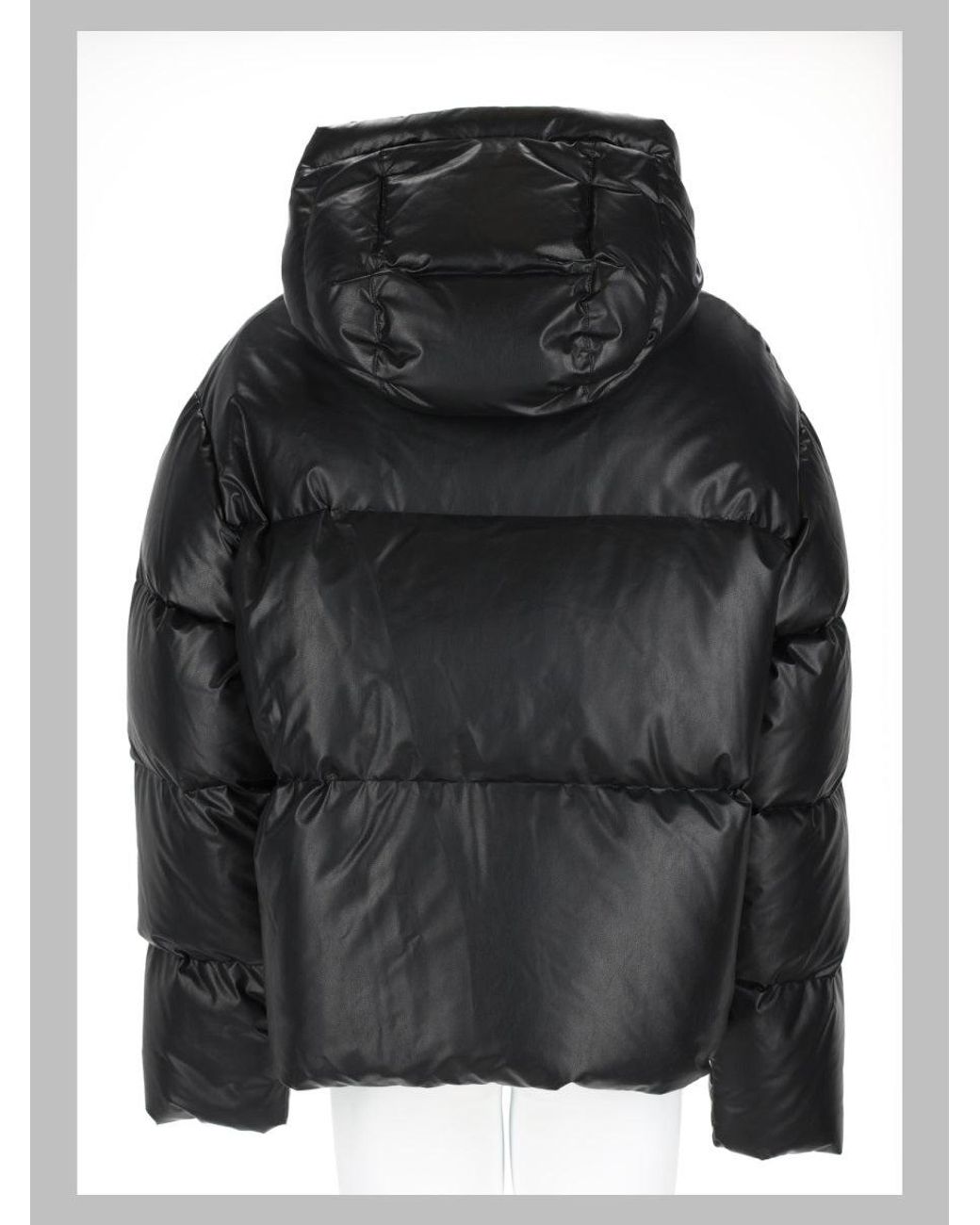MM6 by Maison Margiela Black Hooded Puffer Jacket for men